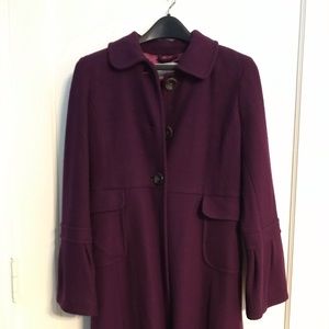 Old Navy long wool blend coat with flare sleeves